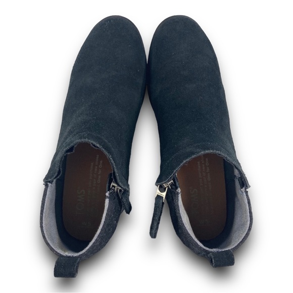 Toms Black Suede Ankle Booties, Women’s Size 5 - Picture 7 of 10